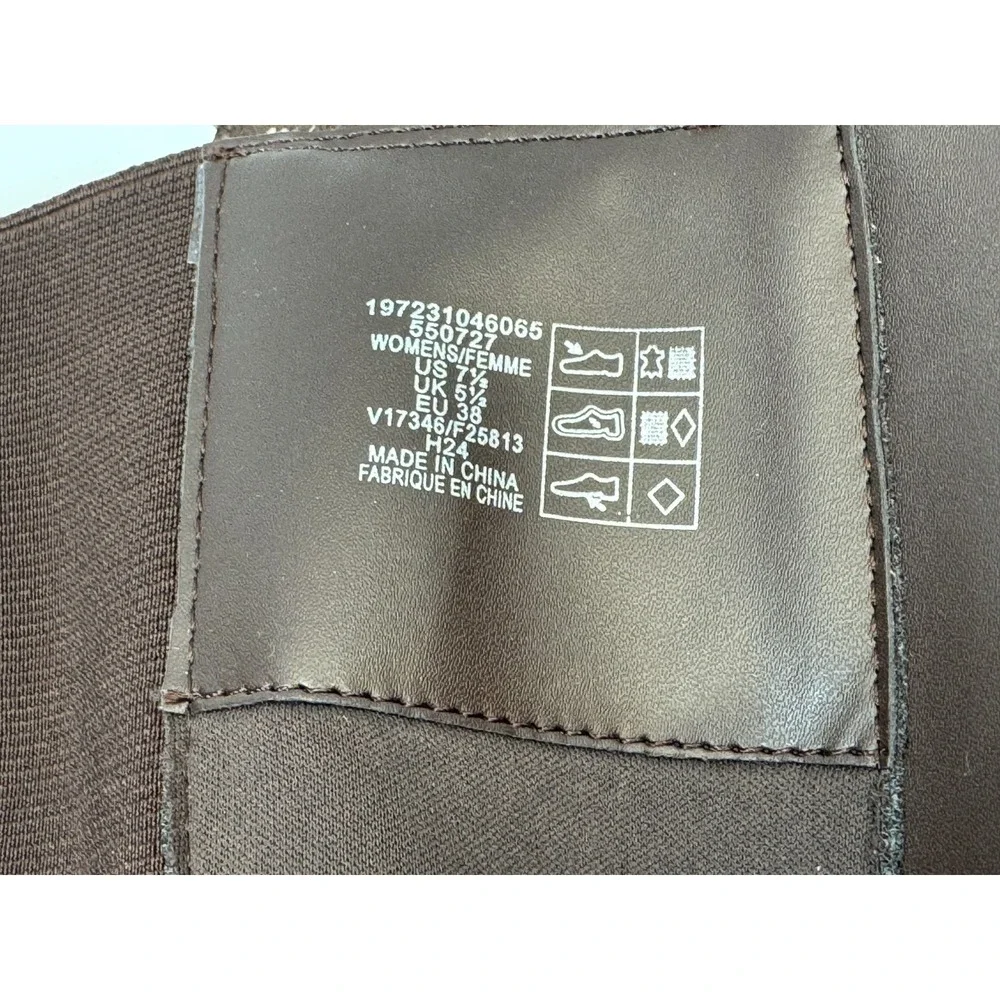 Land's End Knee-High Leather Riding Boot Women 7.5 NWOB $280 Zip Closure Elastic
